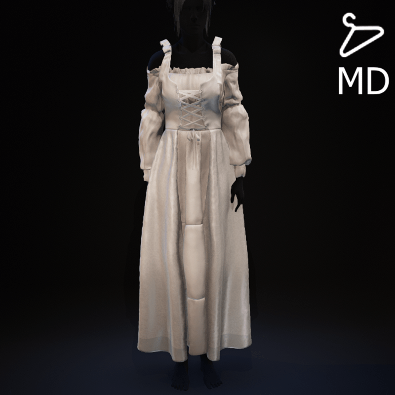 White - Medieval Dress