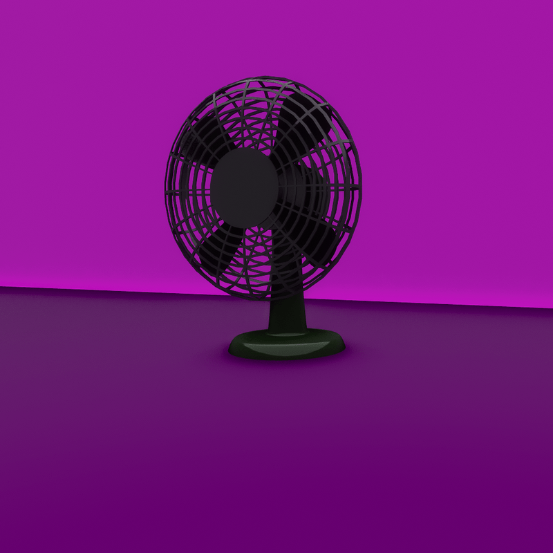 Modern Desk Fan / Animated.