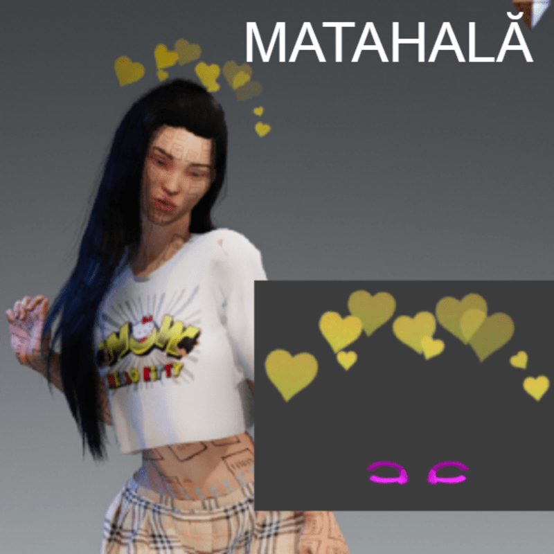 Yellow/Gold Head Hearts Filter //MATAHALĂ