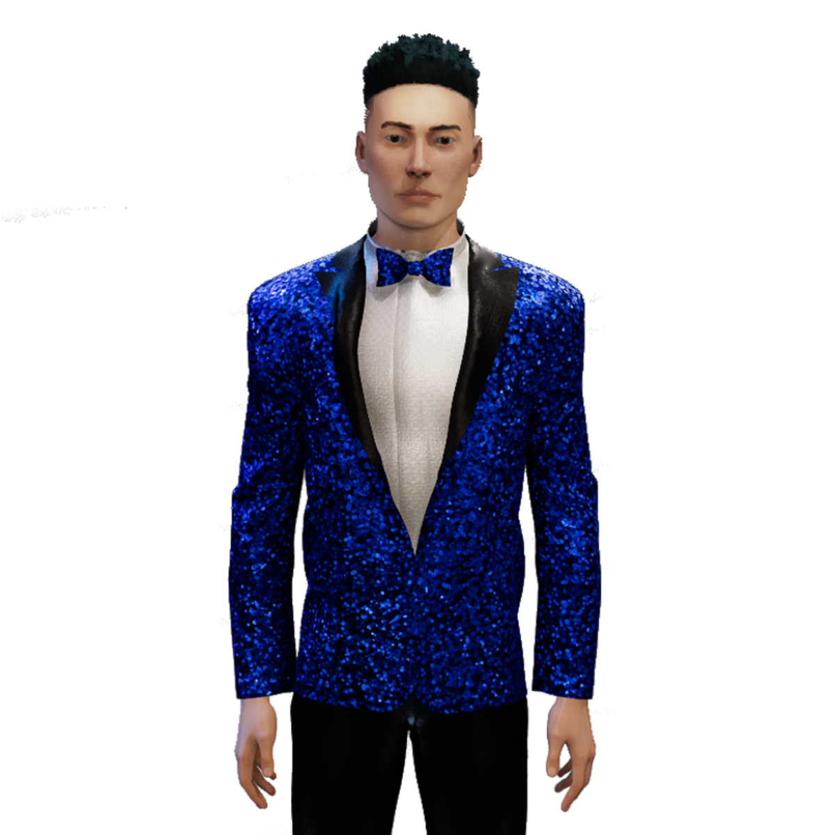 Glitter Tuxedo blue