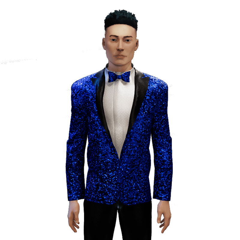 Glitter Tuxedo blue