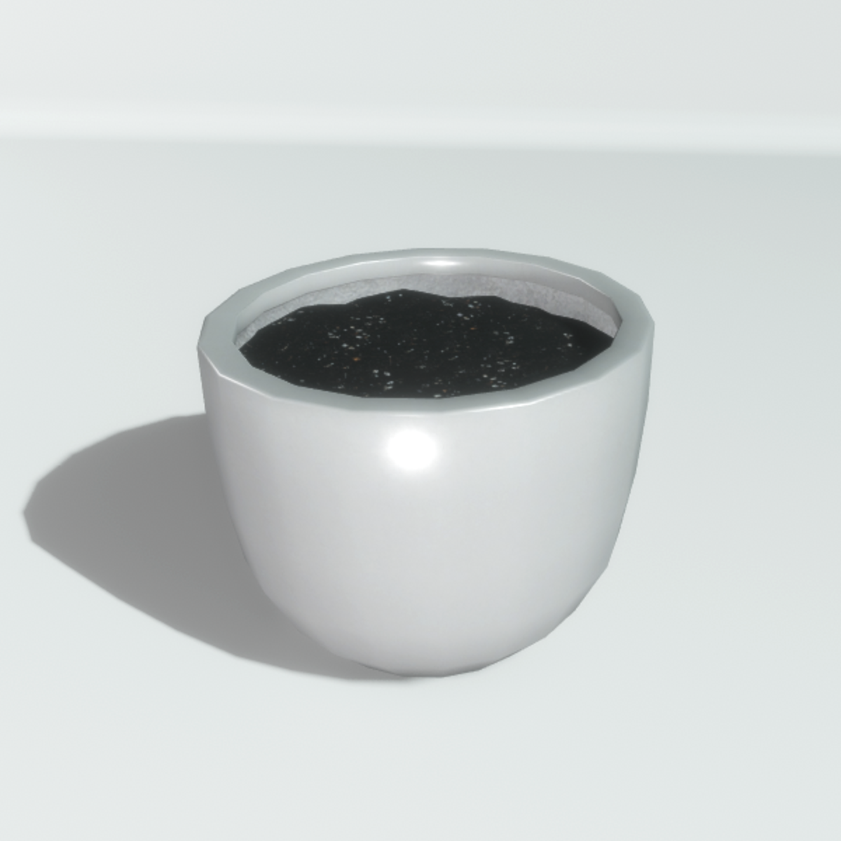 White ceramic pot