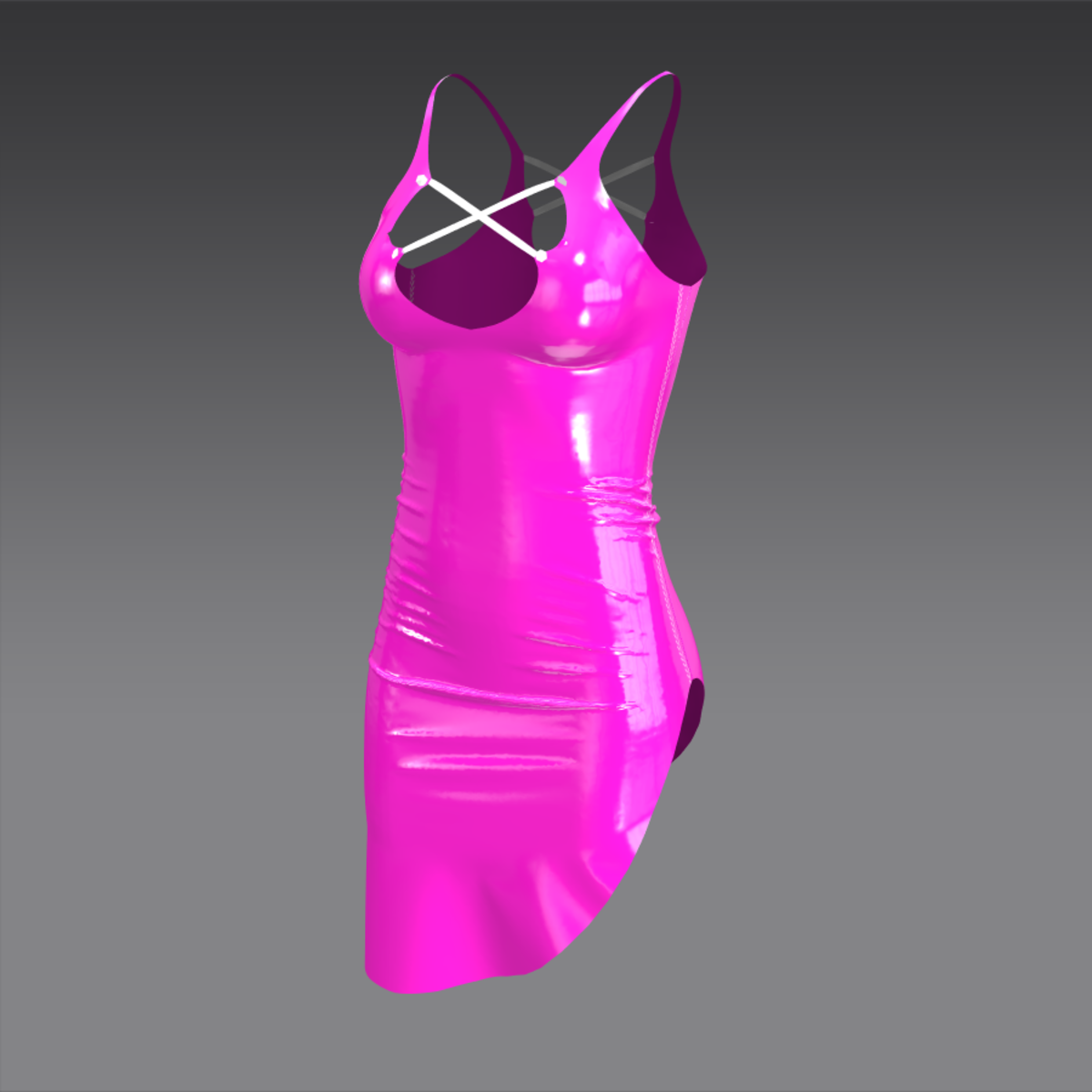 Dress Lara latex pink