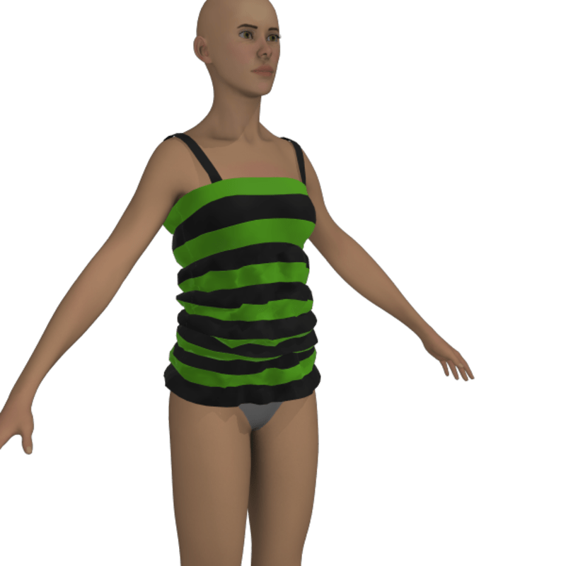 green and black t-shirt