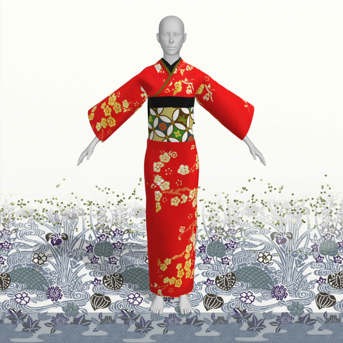 EDO female kimono 001