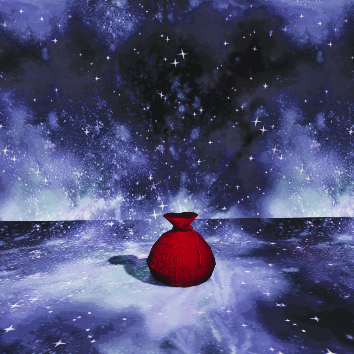 Santa Bag with Long Red Cord