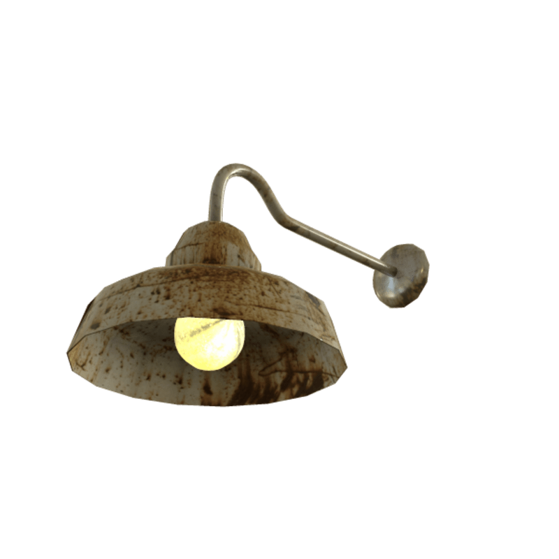 Rusty Barn Lamp