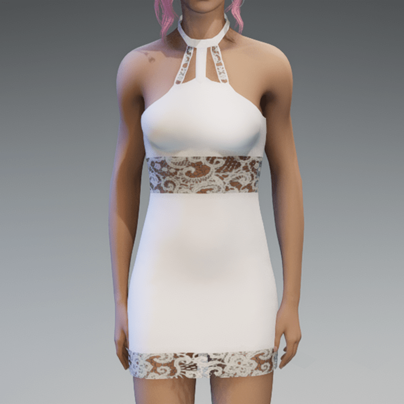 White Lace Partydress V2