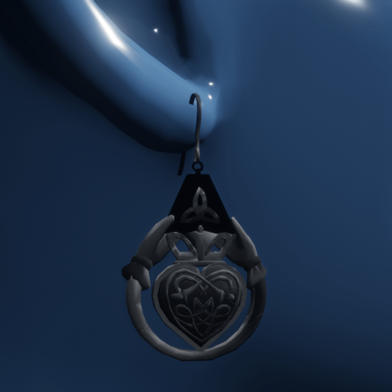 Earrings - Celtic Heart Claddagh (F)