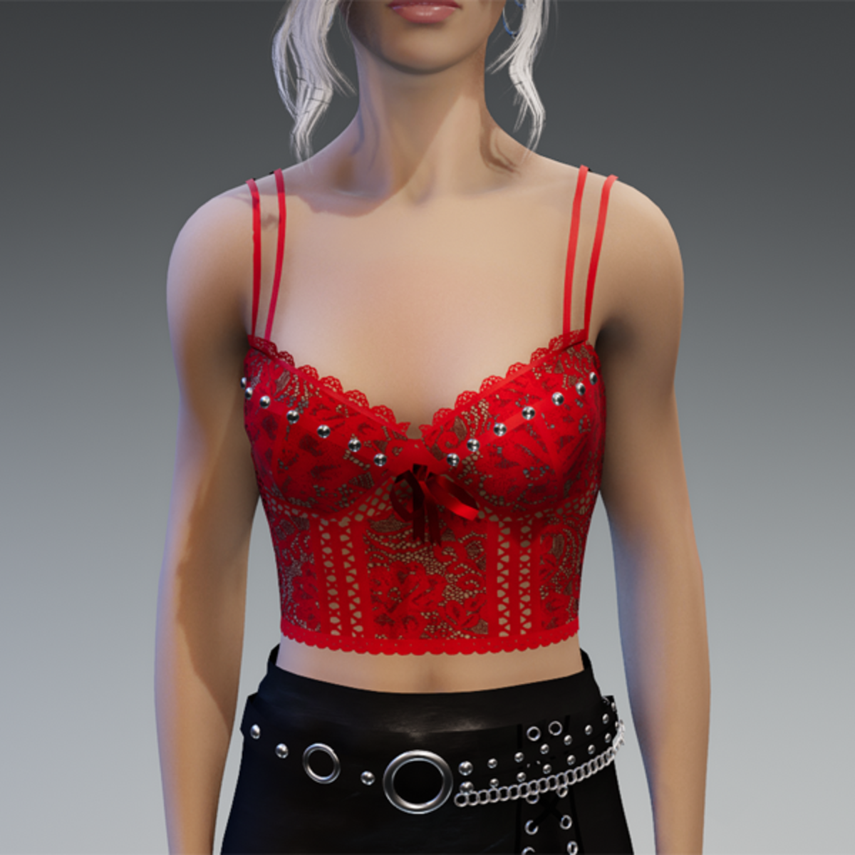 Lace Top in Red