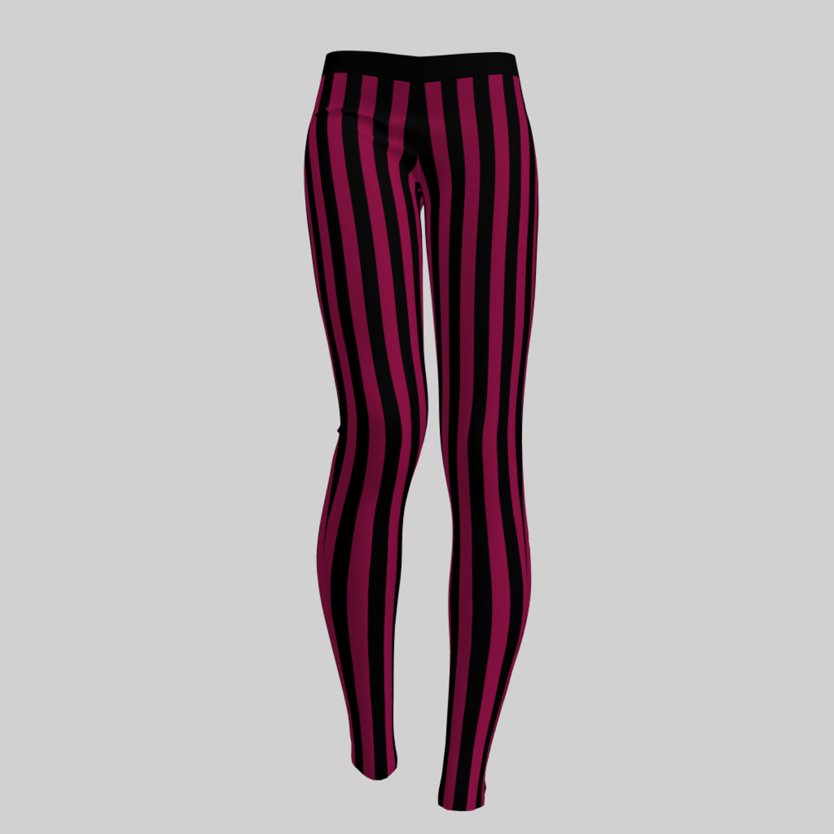 Leggings Maddy Stripes Black & Magenta 2.0