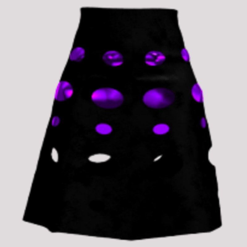 Dalek DIsco Skirt (Black/purple)