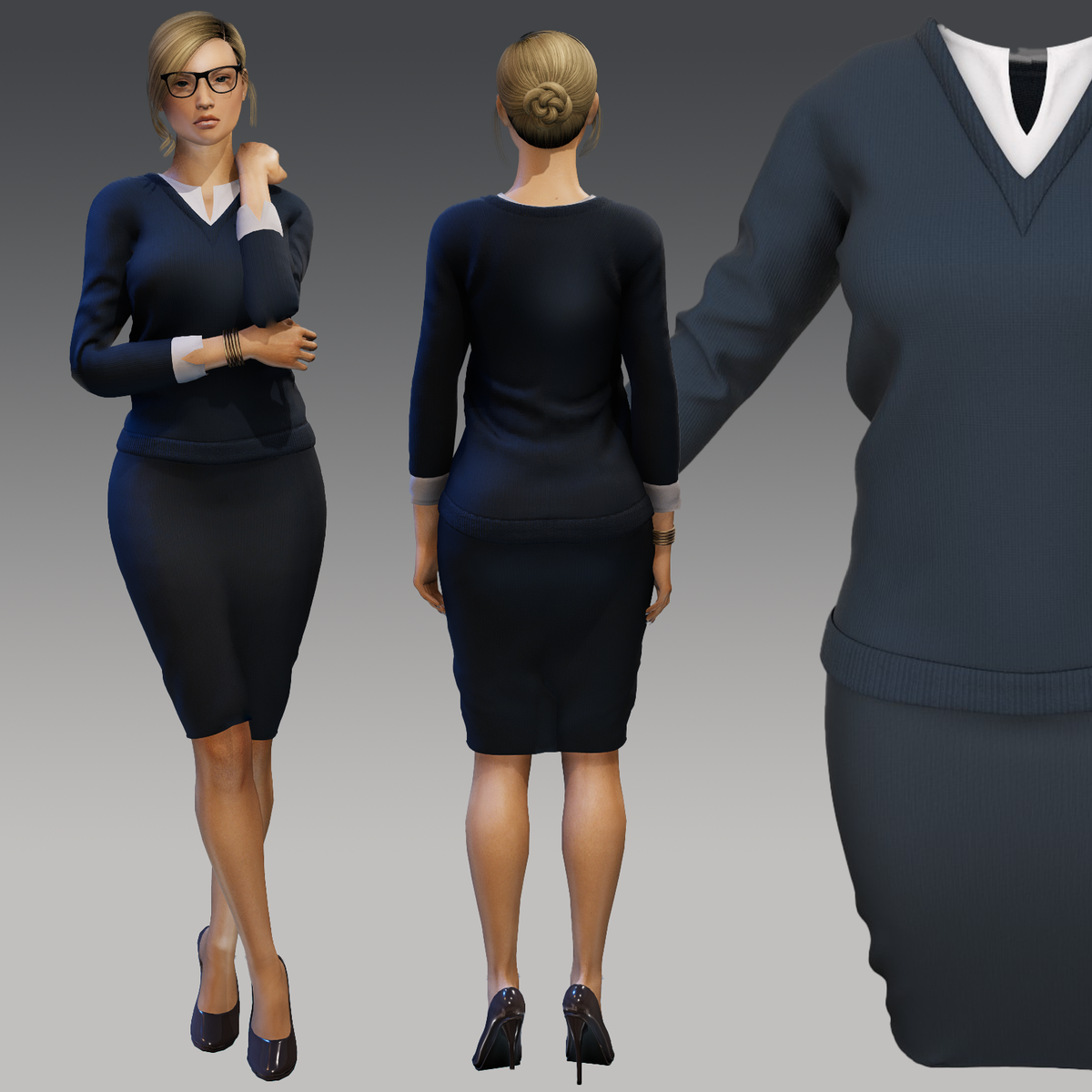 Womens Office Formal Business Work Pencil Dress