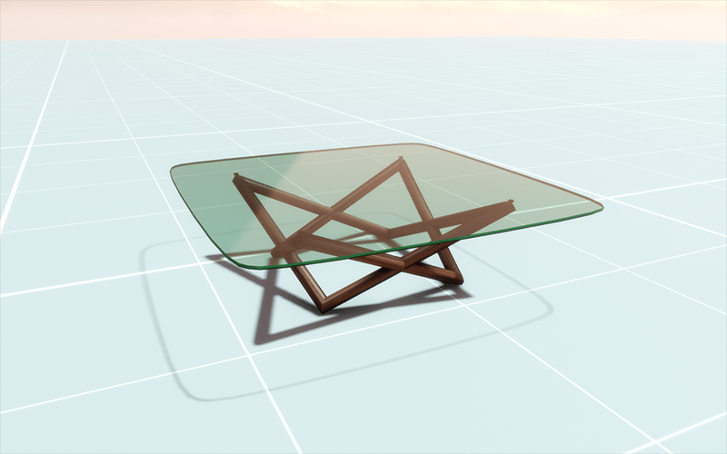 Glass Crossover Table