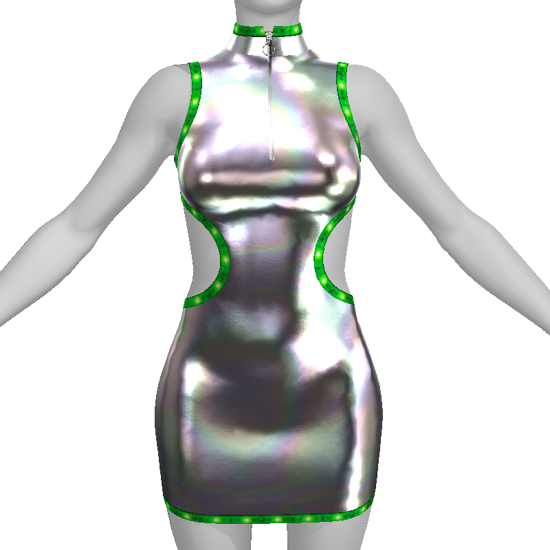 AV2 - Hologram Dress with Led Lights Animation