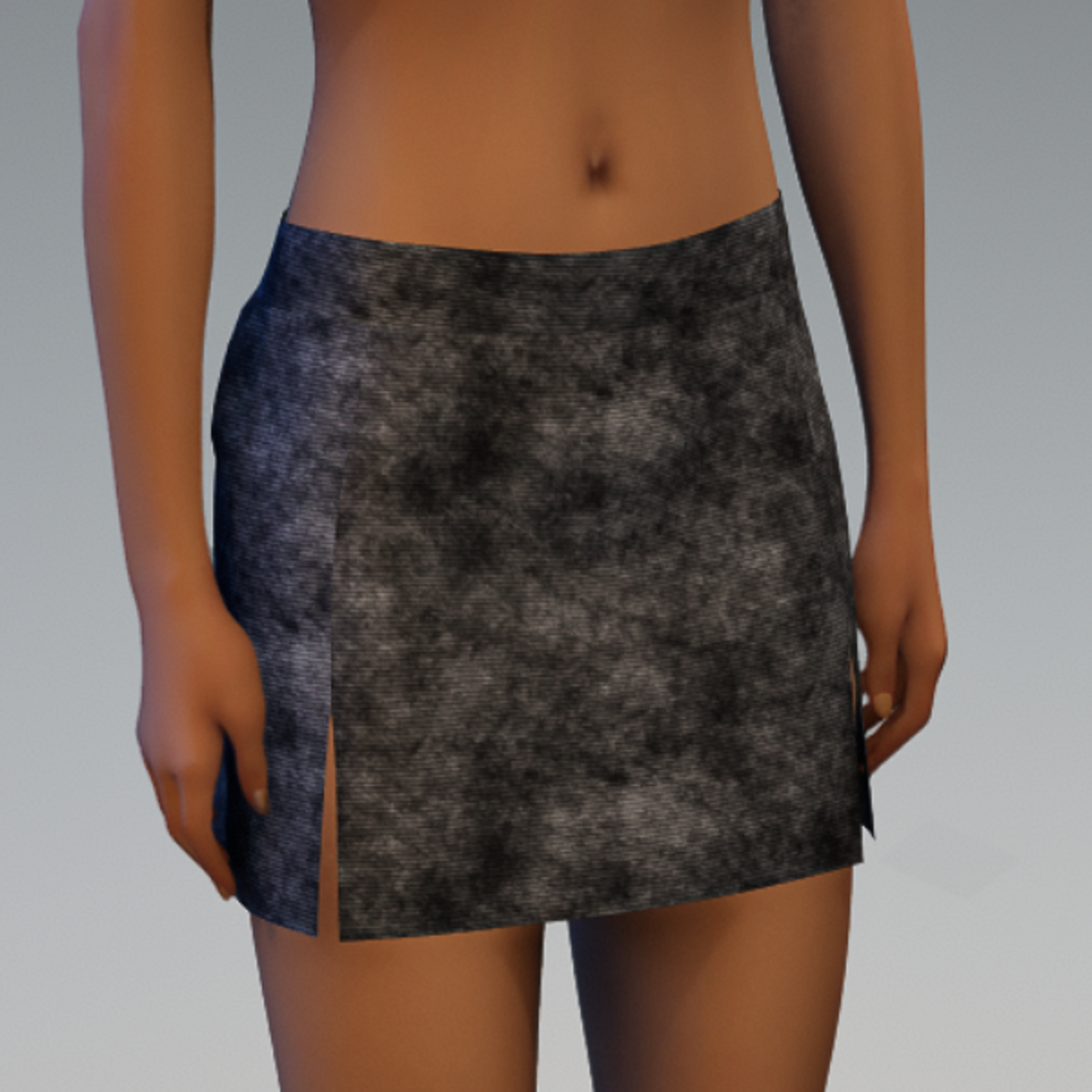 split skirt navy grunge denim