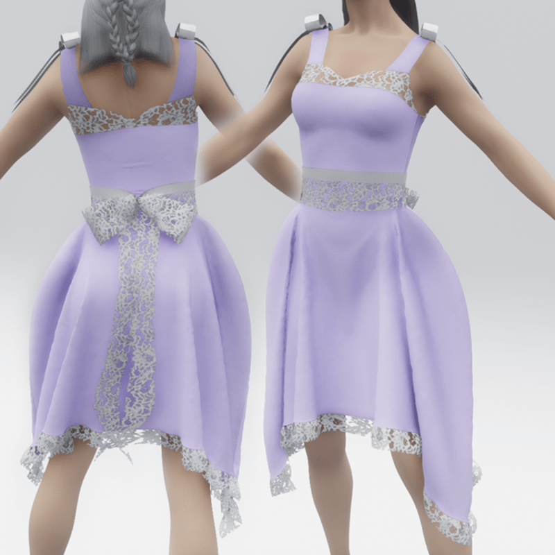 Dolly Summer Dress - Purple