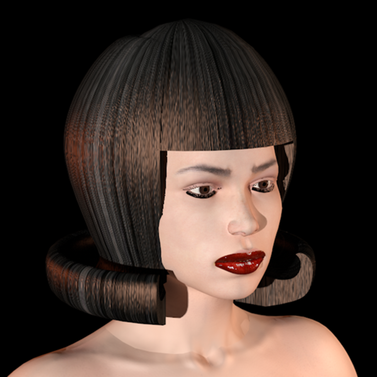 1960's bouffanted flip hairdo