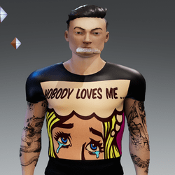 No body loves me male shirt