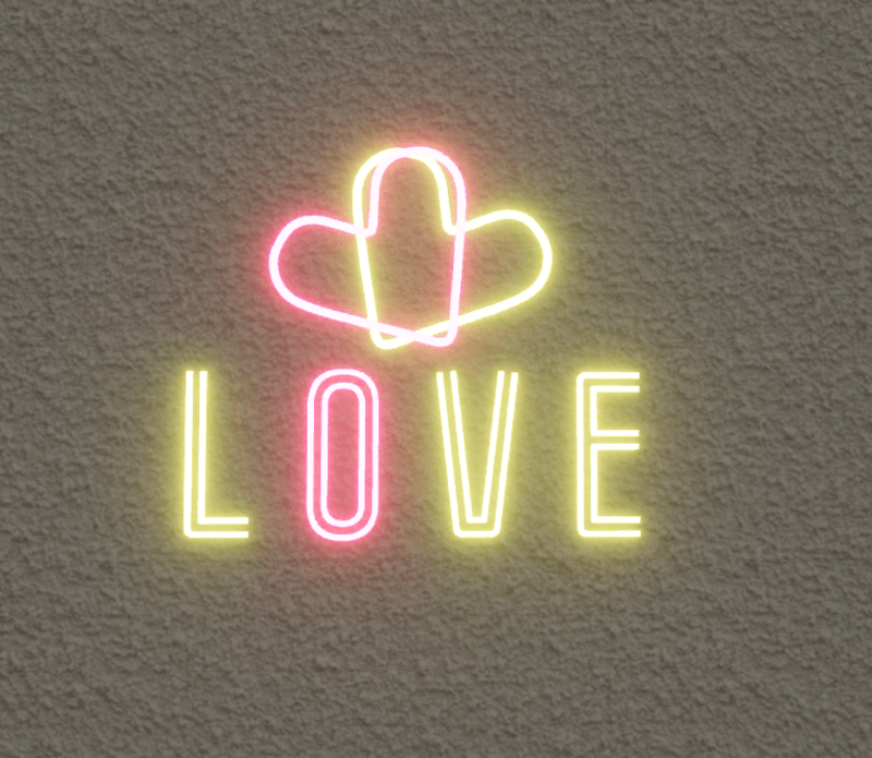 neon love sign