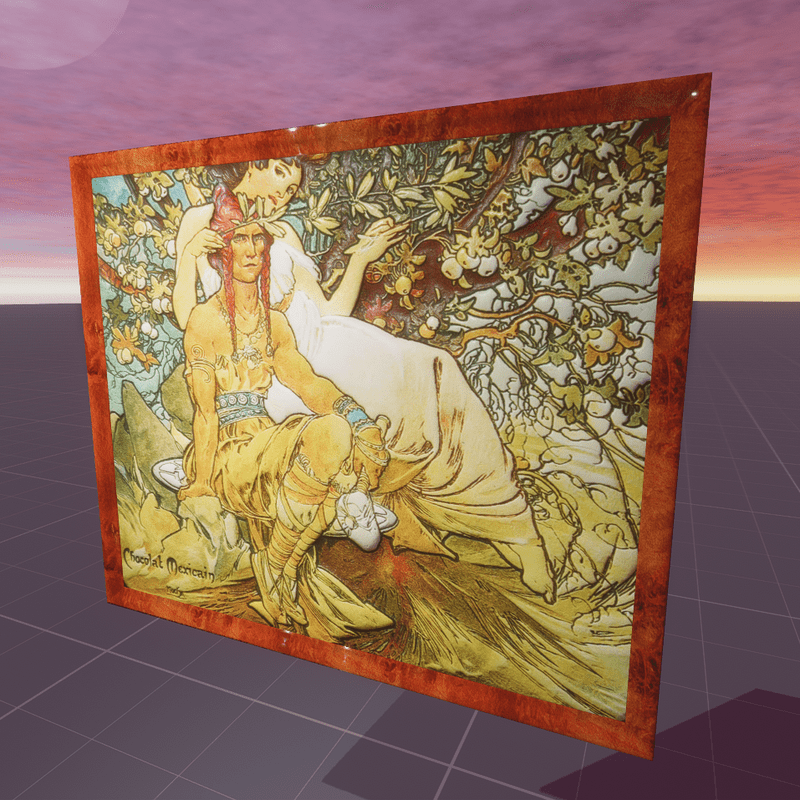 Native American Man with Woman Alphonse Mucha