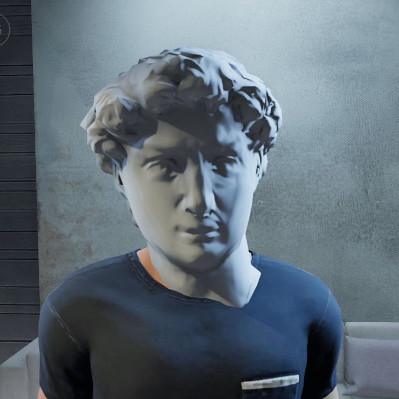 David Classic Statue Head - Male