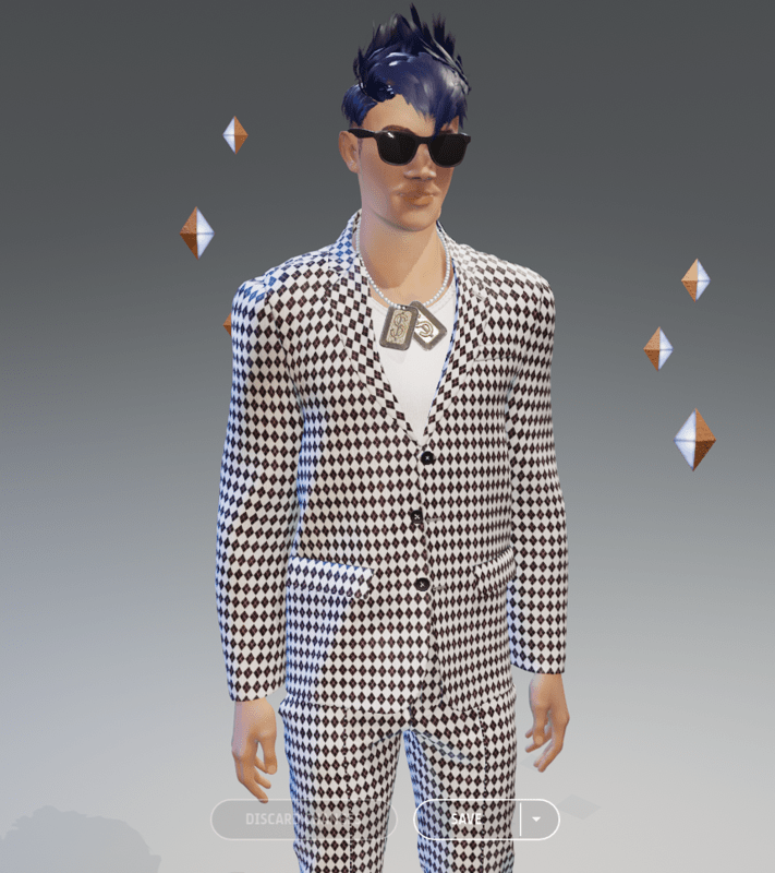 Diamonds 2-Piece Suit - Male