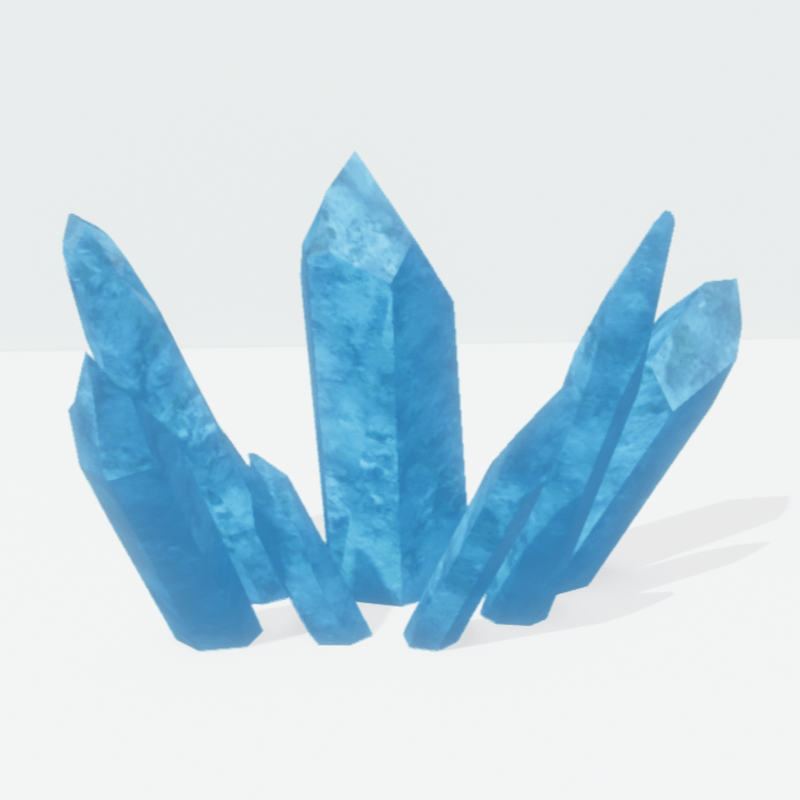 Crystal with Light and UV Animation