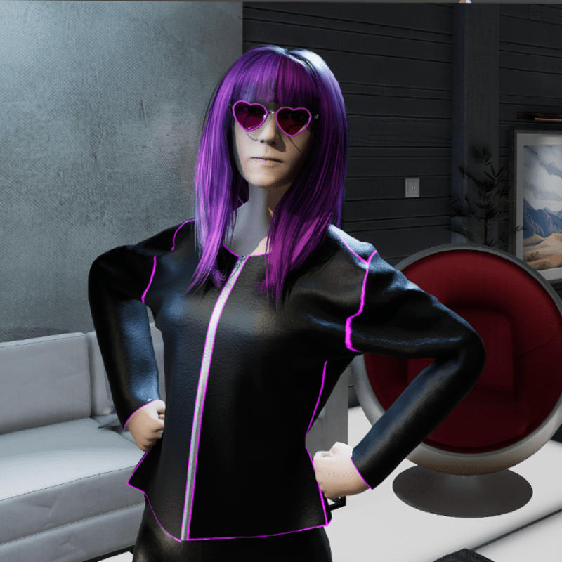 Emissive Black Letter Zipper Jacket