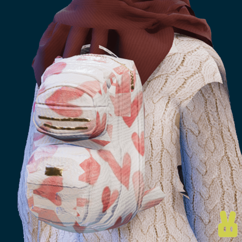 small heart backpack