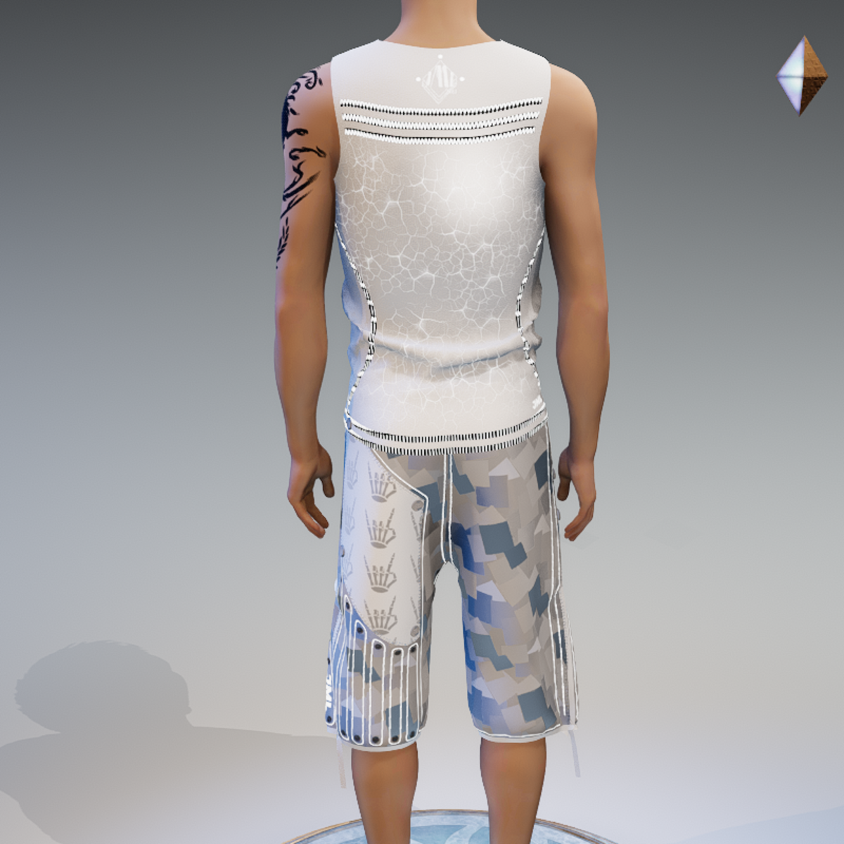 MARCO SHORTS_ W EMISSIVE WHITE