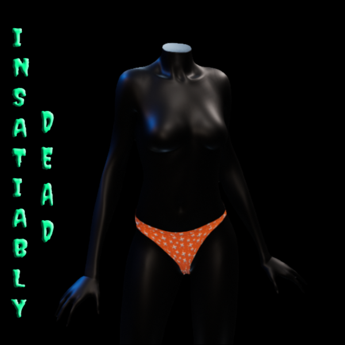 Skull & Crossbone Thong Panties Orange