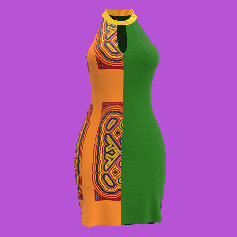 Brenda Dress Print and Green