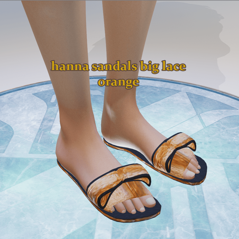 hanna sandals big lace orange