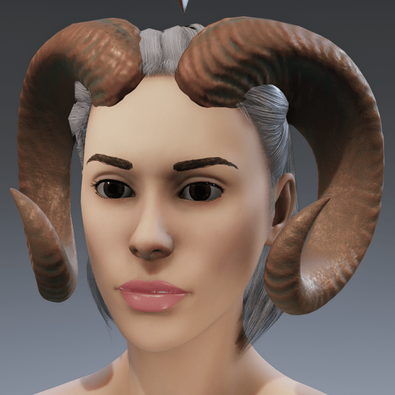 Spirit Of The Ram (Horns) - Tarnished Rose Gold