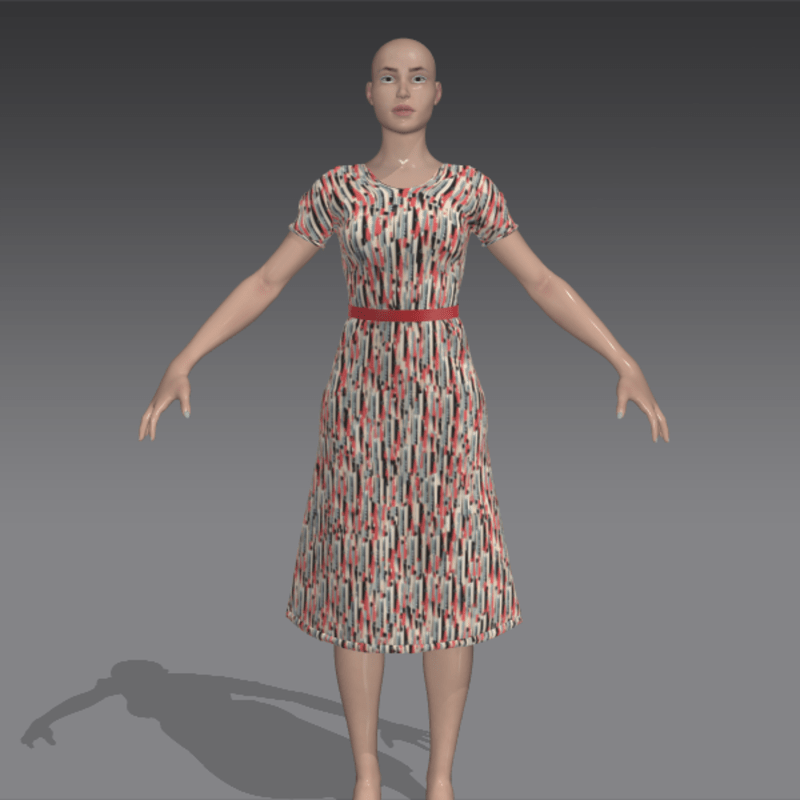 1940's red deco dress