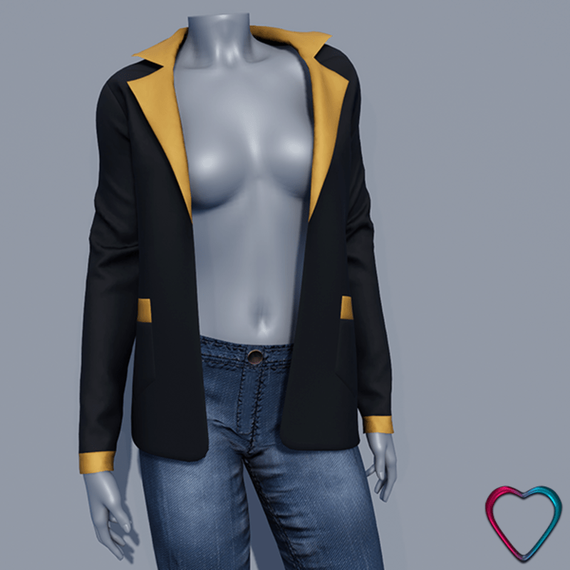 Women Blazer Jacket - Yellow