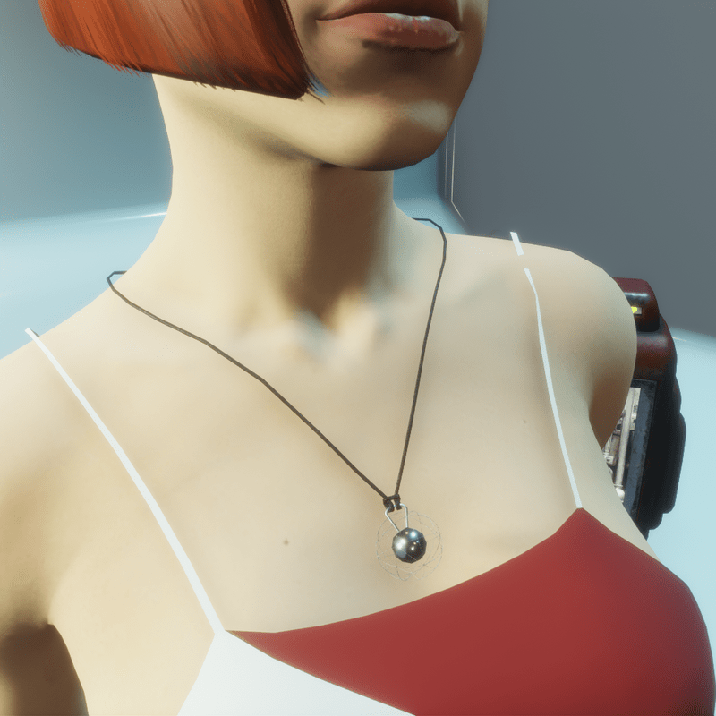 HoverDerby - Silver atom necklace (female)