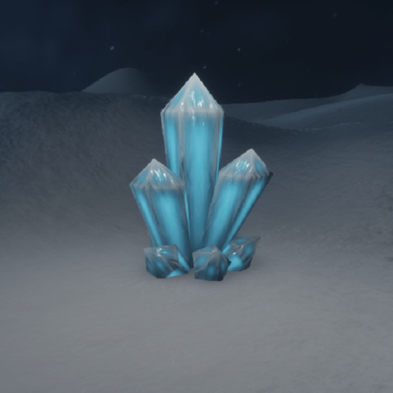 Glowing Ice Crystals - Cool Blue