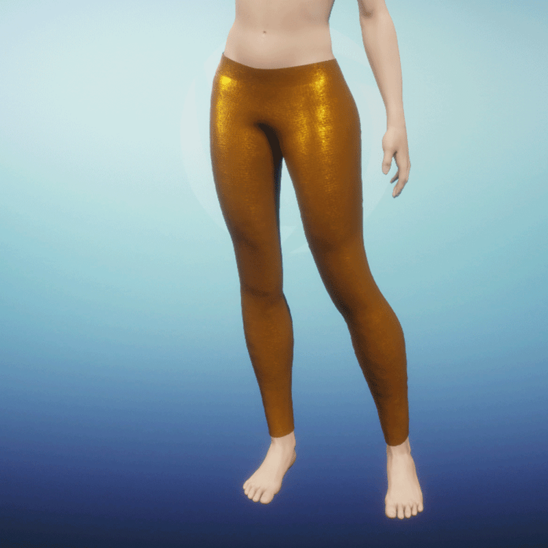 Shiny Leggings orange