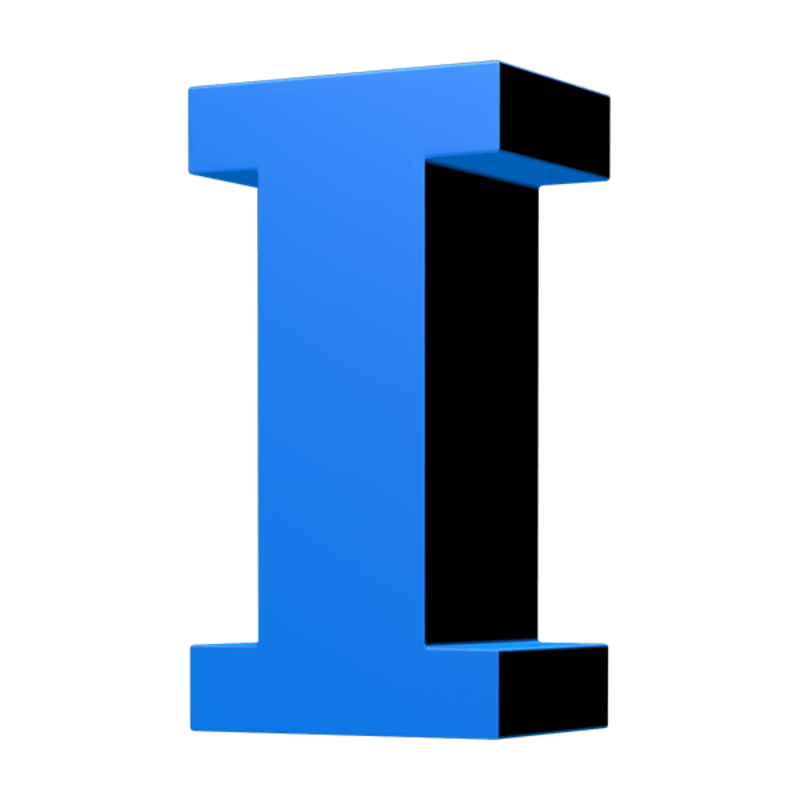 LOOT: Letter I (Blue)