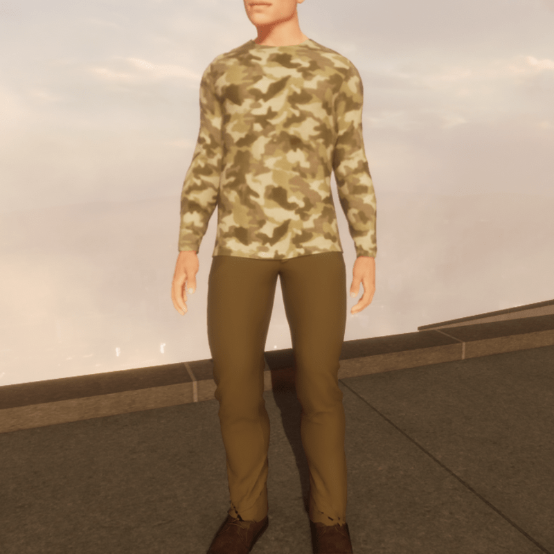 TKA - Outfit camo cotton t-shirt and pant olive