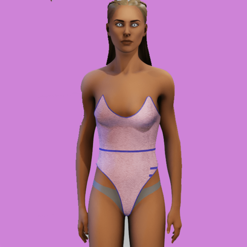 Bambi One Piece Pink Fur