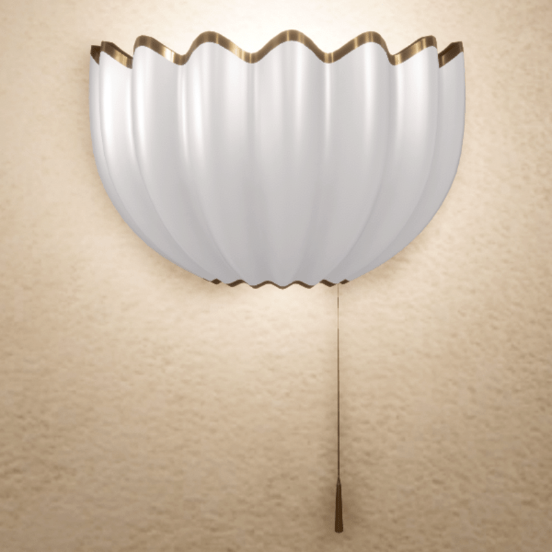 Shell Wall Lamp - Gold - Not Scripted
