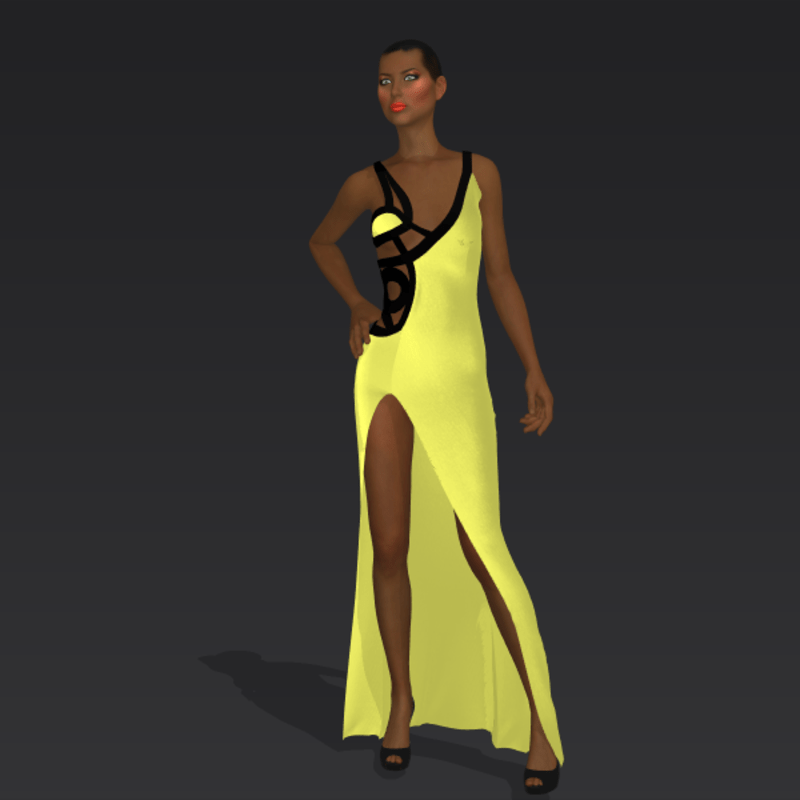 Amida black yellow "Elisea Carter"