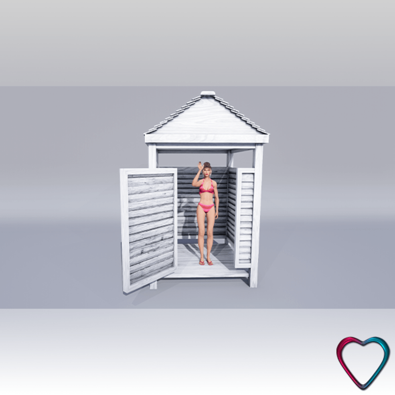Beach Changing Room - White