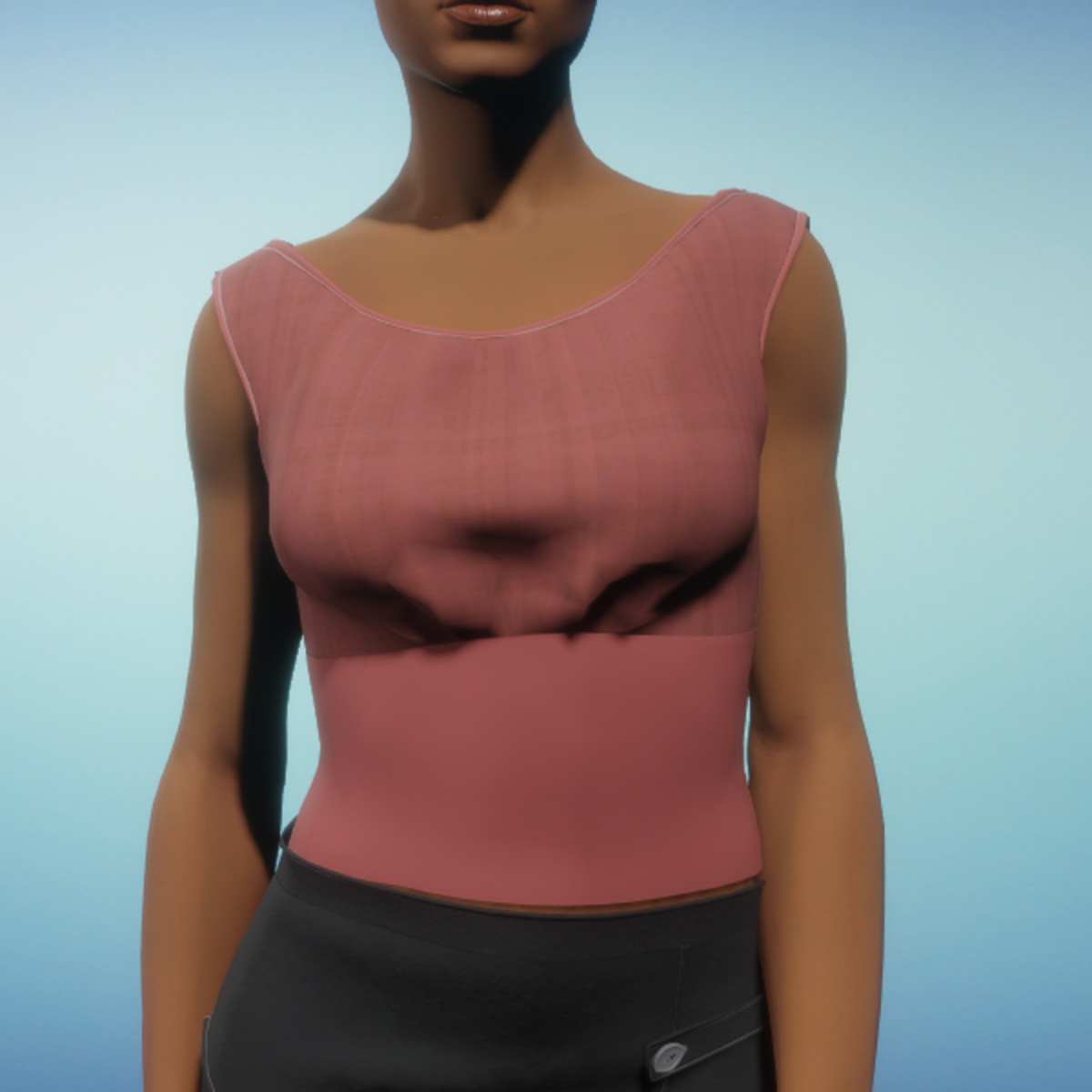 Blouse Tank - Orange Plaid