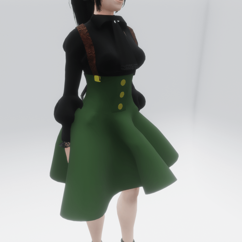 Victorian Dark Green Dress