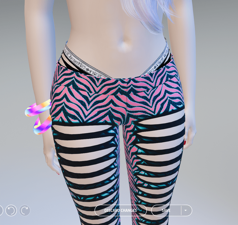 Pink Zebra Ripped Leggings with Ripped Undies - Female