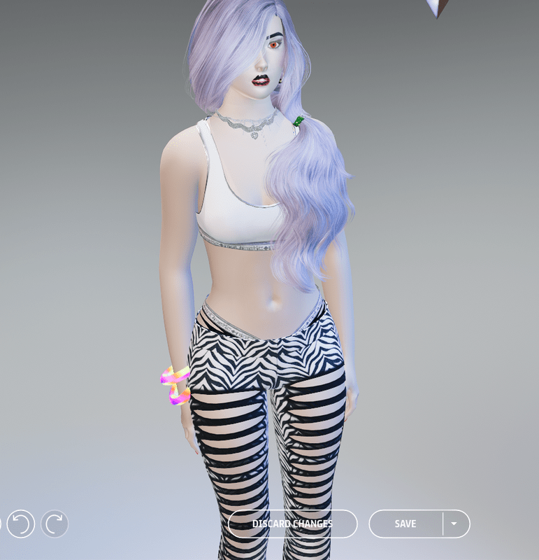 White Zebra Ripped Leggings with Ripped Undies - Female